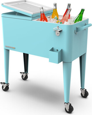 Permasteel 80-Qt Classic Outdoor Patio Cooler On Wheels