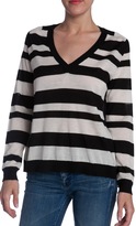 Thumbnail for your product : MICHELLE MASON Striped V Neck Sweater
