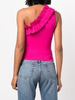 Thumbnail for your product : Milly Ruffle-Trim One-Shoulder Top