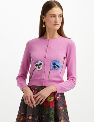 ODLR Pansy Embroidered Cardigan