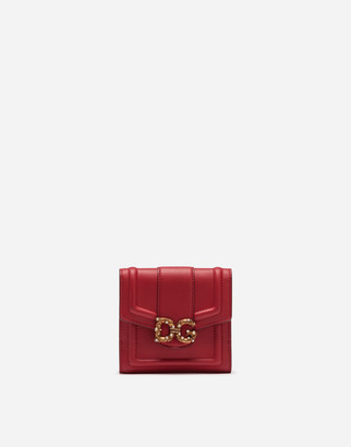Dolce & Gabbana French Flap Amore Wallet In Calfskin
