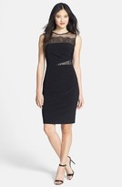 Thumbnail for your product : Xscape Evenings Lace Illusion Jersey Sheath Dress