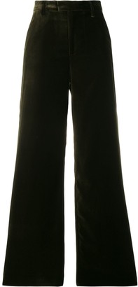 Closed Wide-Leg Tailored Trousers