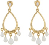 Thumbnail for your product : Lauren Ralph Lauren Dazzling Jewels Textured Teardrop Gypsy Hoop With Multi Bead Drops Clip Earring