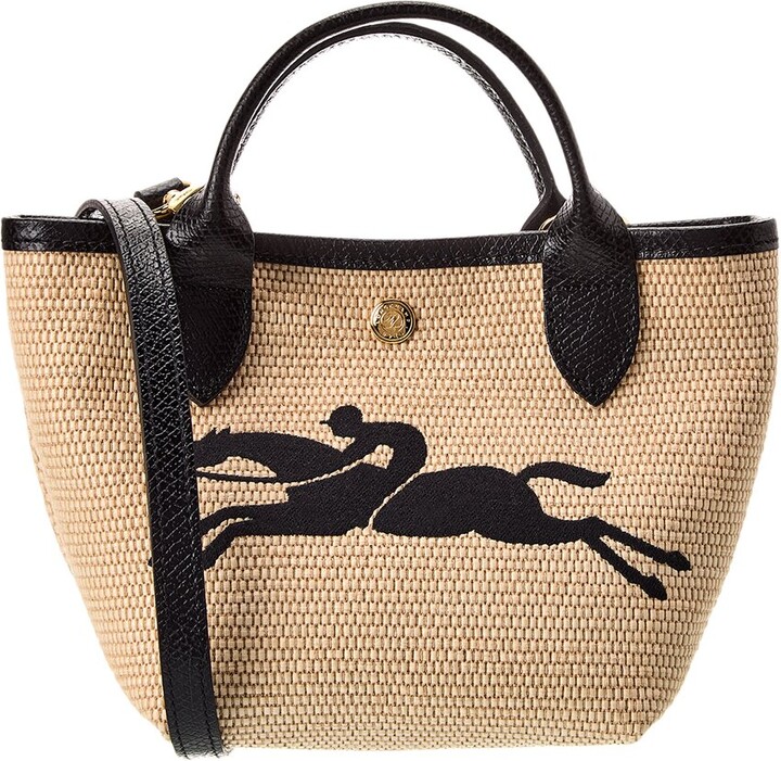 Longchamp Le Pliage Paris SaintTropez Straw & Leather Tote ShopStyle