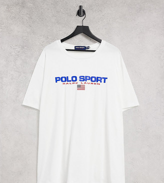 Polo Ralph Lauren capsule Big & Tall large front logo t-shirt in white