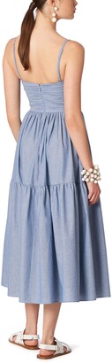 Carolina Herrera Tiered Cotton Midi Dress