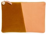 Thumbnail for your product : Clare Vivier Half And Half Mixed Media Clutch - Yellow