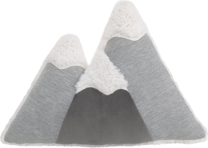NoJo Little Love by Mountain Shaped Grey and White Toddler Decorative Pillow, PolyFill, 1 Count