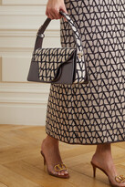 Thumbnail for your product : Valentino Garavani Sculpture Canvas-jacquard And Leather Shoulder Bag - Brown