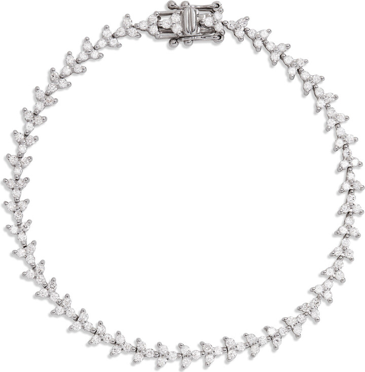 CARBON & HYDE Mini Poppy Diamond White Gold Tennis Bracelet