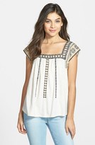 Thumbnail for your product : Lucky Brand Embroidered Jersey Top