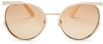 Ferragamo Women's Round Sunglasses, 58mm