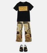 Thumbnail for your product : Versace Children Barocco Patchwork flared pants