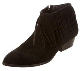 Thumbnail for your product : Anine Bing Suede Fringe Booties w/ Tags