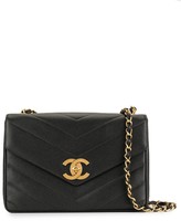 Thumbnail for your product : Chanel Pre Owned V-stitches quilted chain shoulder bag