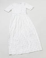 Thumbnail for your product : And other stories & floral print frill hem midi dress in white