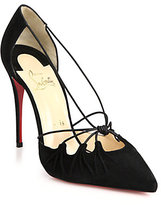 Thumbnail for your product : Christian Louboutin Riri Sue Leather-Knot Suede Pumps