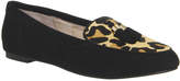 Thumbnail for your product : Office Fedora Tassel Loafers Black Suede With Leopard Pony