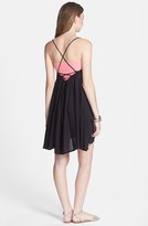 Thumbnail for your product : RVCA 'Told Secrets' Pintucked Lace Up Dress (Juniors)