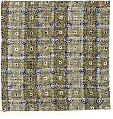 Thumbnail for your product : Brunello Cucinelli Men's Medallion-Print Linen-Cotton Pocket Square - Green