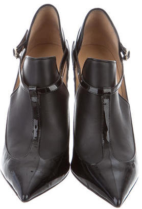 Valentino Patent Leather T-Strap Booties