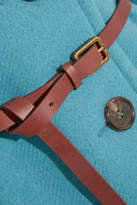 Thumbnail for your product : Chloé Iconic Belted Wool-blend Coat - Blue
