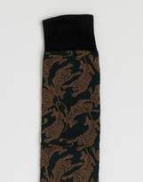 Thumbnail for your product : Antony Morato socks in khaki with tiger print