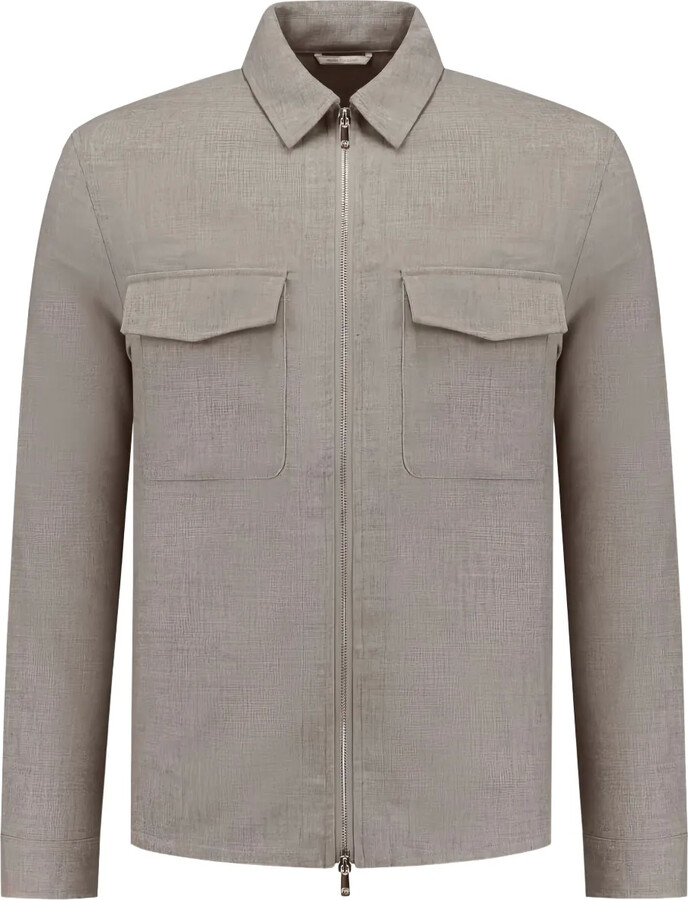 Marco Pescarolo Zip-Front Flap-Pocket Shirt Jacket