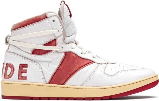 Rhude Bball Logo Patch High-Top Sneakers