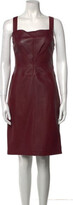 Square Neckline Knee-Length Dress w/  