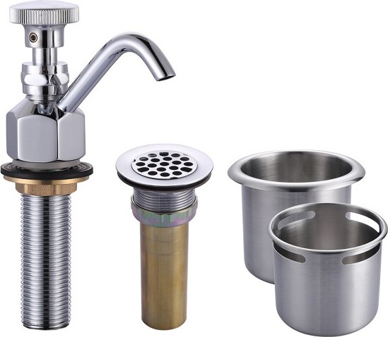 WOWOWSingleHandleDeckMountCoffeShopBarKitchenFaucetinPolishedChrome