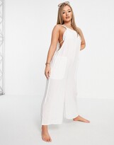 Thumbnail for your product : RVCA Easy Street oversized jumpsuit in white