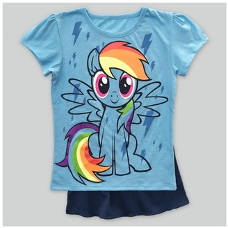 My Little Pony Toddler Girls' Cape Short Sleeve T-Shirt - Light Blue