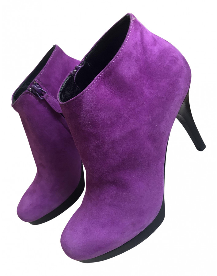 balenciaga purple boots