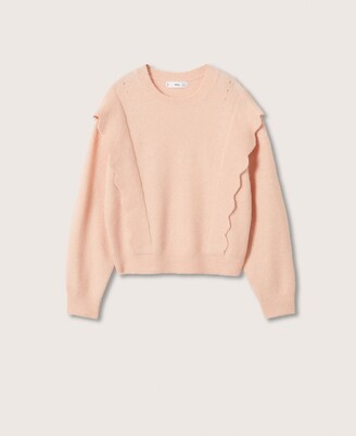 pink ruffle sweatshirt