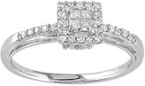 Thumbnail for your product : Diamond Square Halo Engagement Ring in 10k White Gold (1/5 ct. T.W.)