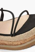 Thumbnail for your product : boohoo Skinny Strap Flatform Sandals
