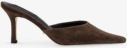 Tony Bianco Womens Brown Suede Sicily Suede Heeled Mules Eur 41 / 8 Uk Women
