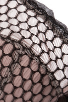 Thumbnail for your product : Fleur Du Mal Fishnet and tulle underwired demi bra