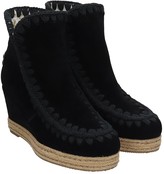 black jute low ankle boot