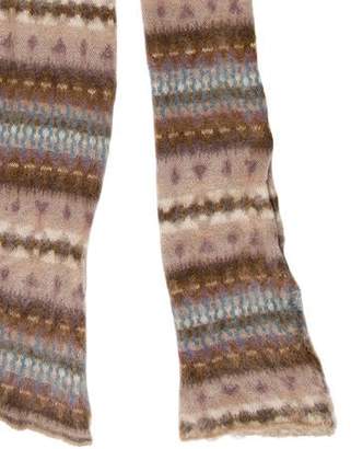 Marc by Marc Jacobs Patterned Knit Scarf Tan Patterned Knit Scarf