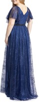 Thumbnail for your product : Mac Duggal Plus Size Flutter-Sleeve Lace A-Line Gown