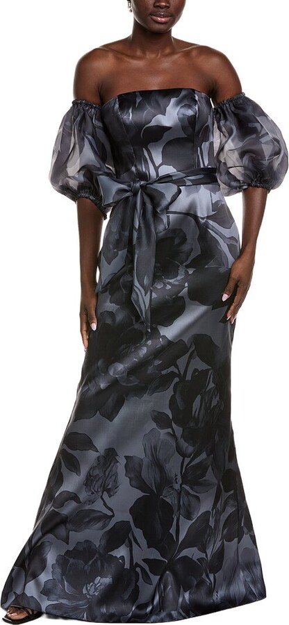 Rene Ruiz Collection Printed Mikado Gown