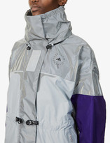 Thumbnail for your product : adidas by Stella McCartney High-neck reflective recycled polyester jacket