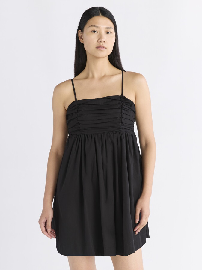 Free Assembly Women’s Pleated Cotton Mini Dress, Sizes XS-XXXL