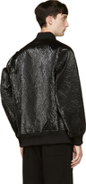 Thumbnail for your product : Kokon To Zai Black Nylon Maze Stitch Bomber Jacket