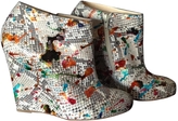 Thumbnail for your product : Christian Louboutin Python print Leather Ankle boots