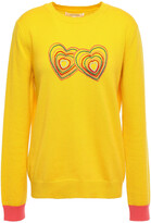 Thumbnail for your product : Chinti and Parker Twin Heart Embroidered Wool And Cashmere-blend Sweater