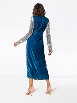 Thumbnail for your product : ATTICO Belted Sequin Velvet Midi Dress